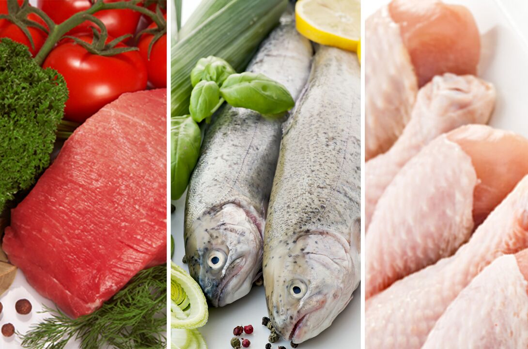 Fish and meat for ulcers